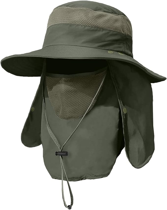 Full Protection Sun Hat with Face & Neck Cover | UPF 50+ Outdoor Shield