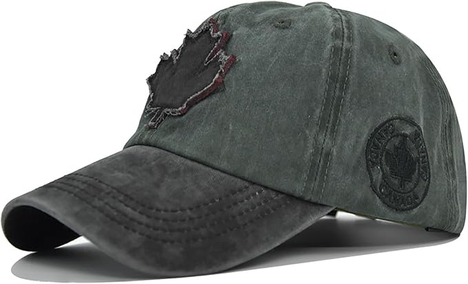 Distressed Maple Leaf Baseball Cap | Canada Emblem Vintage Dad Hat