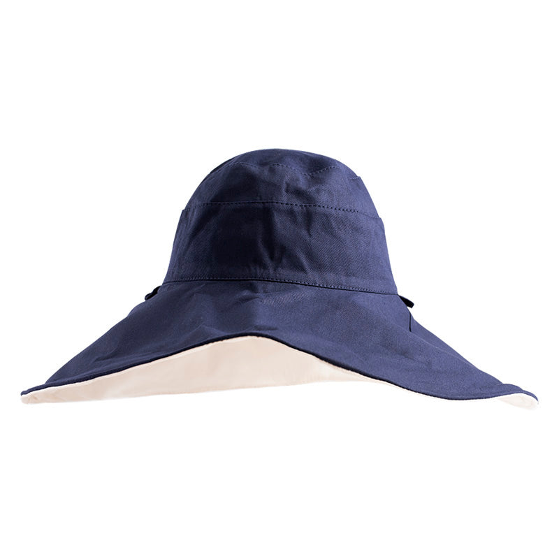 Reversible Wide-Brim Sun Hat with Detachable Wind Strap