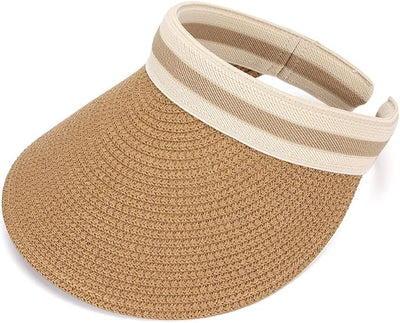 Woven Straw Sun Visor Hat
