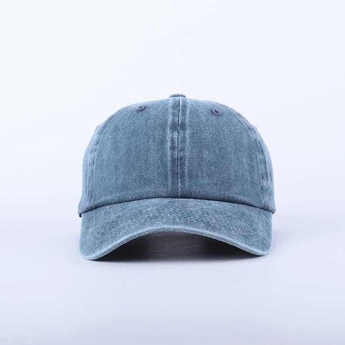 Vintage Washed Denim Baseball Cap | Unisex Adjustable Dad Hat
