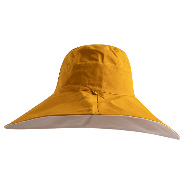 Reversible Wide-Brim Sun Hat with Detachable Wind Strap