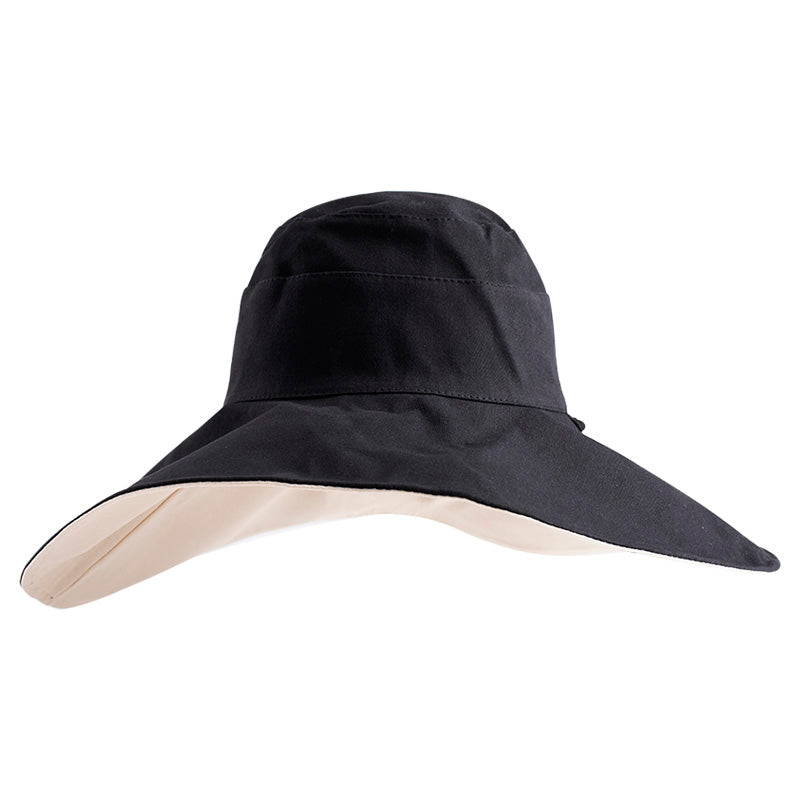 Reversible Wide-Brim Sun Hat with Detachable Wind Strap