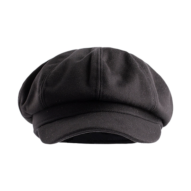 Vintage Wool-Blend Newsboy Cap – Unisex Baker Boy Hat with Soft Crown