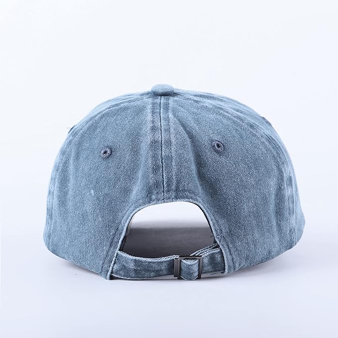 Vintage Washed Denim Baseball Cap | Unisex Adjustable Dad Hat