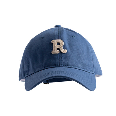 Unisex Khaki Baseball Cap with Embroidered “R” Letter – Adjustable Cotton Hat