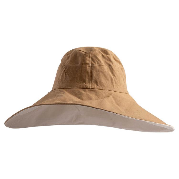 Reversible Wide-Brim Sun Hat with Detachable Wind Strap